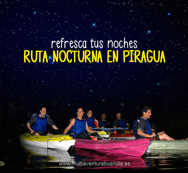 rutas nocturnas en piragua cerca de madrid